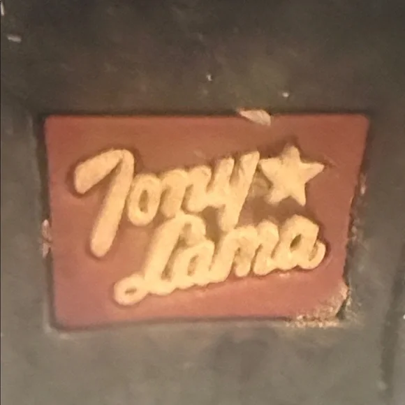 Tony Lama Brown men’s 9 and Orange Logo Patch